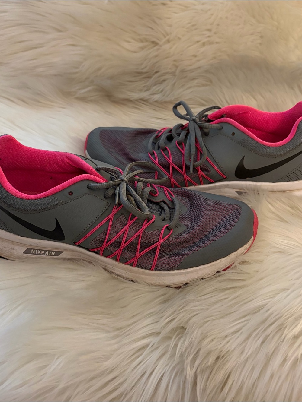 Nike Women’s Gray and Hot Pink Athletic Running Sneakers